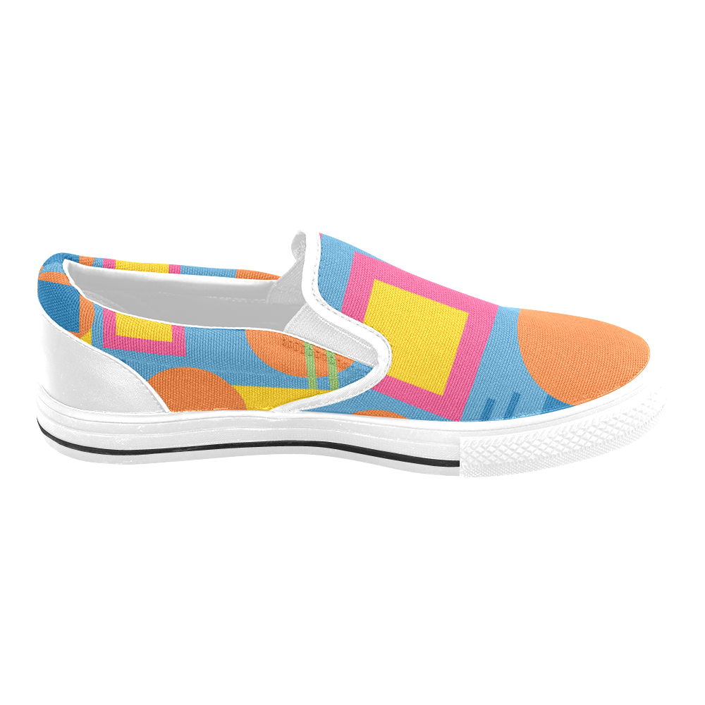 Geometry Women's Unusual Slip-on Canvas Shoes (Model 019)