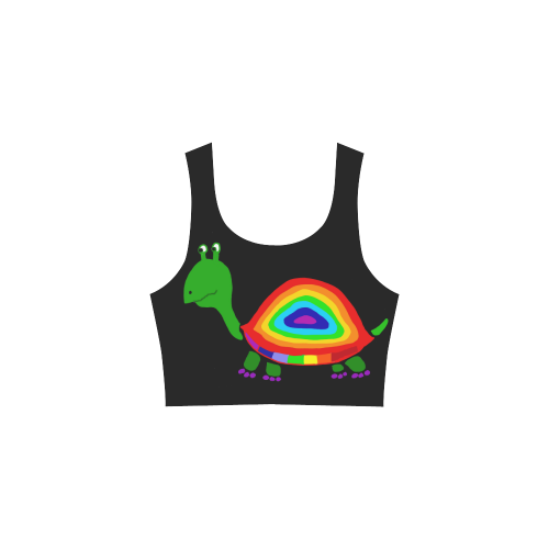 Funny Rainbow Turtle Art Atalanta Sundress (Model D04)