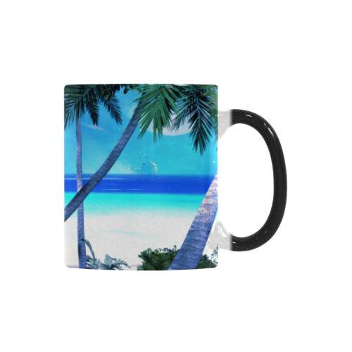 Awesome view over the ocean with ship Custom Morphing Mug