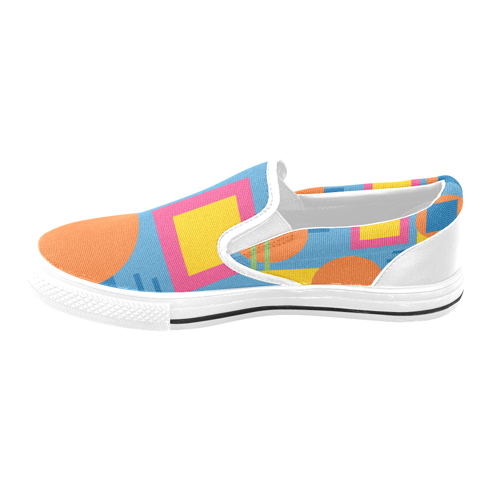 Geometry Women's Unusual Slip-on Canvas Shoes (Model 019)