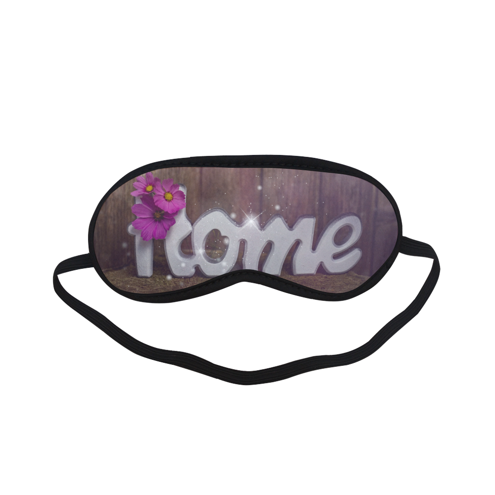 Home sweet Home with purple flowers and sparkle Sleeping Mask