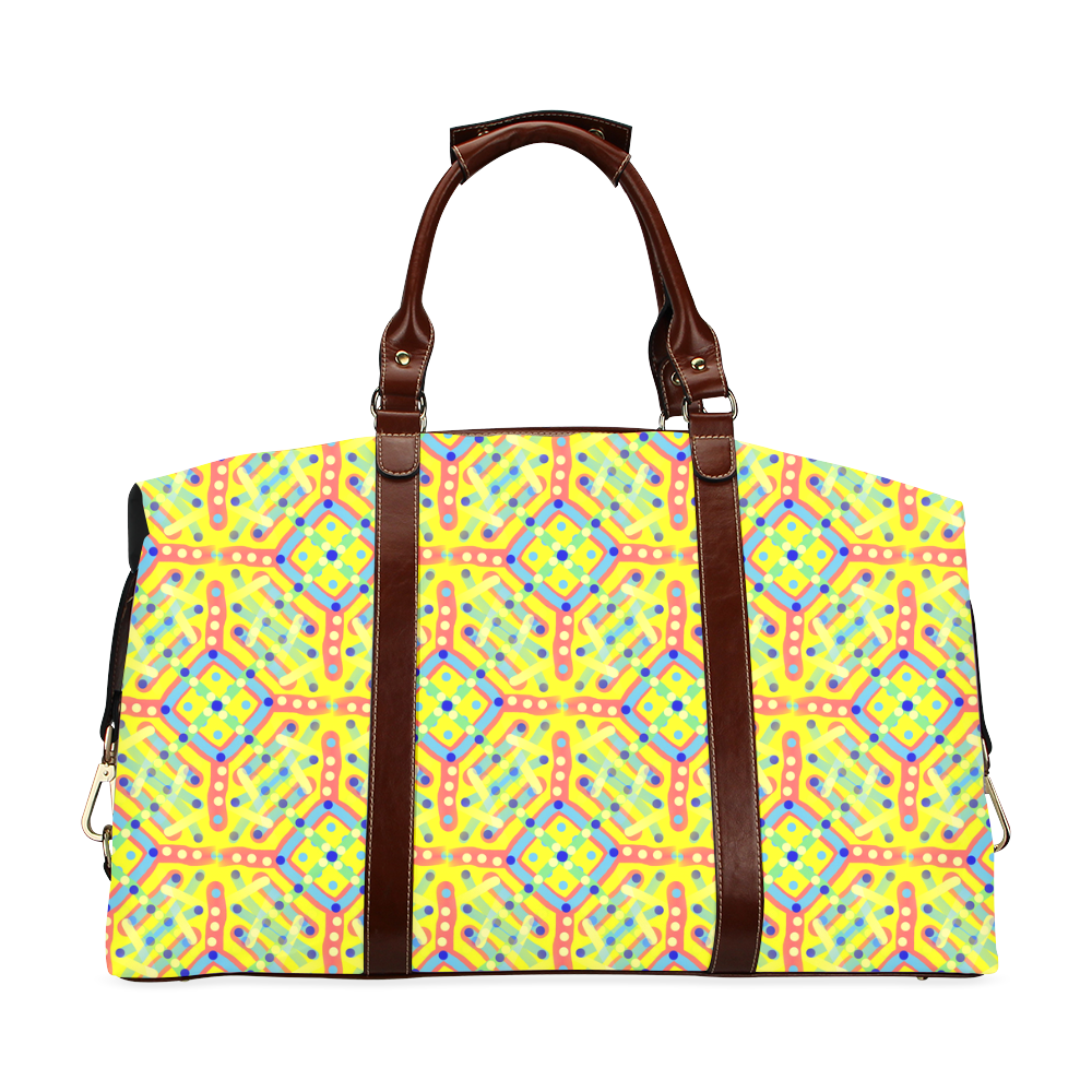 Yellow Festival Pattern Classic Travel Bag (Model 1643)