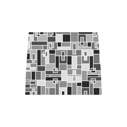 Monochrome Geometric Blocks by ArtformDesigns Boston Handbag (Model 1621)