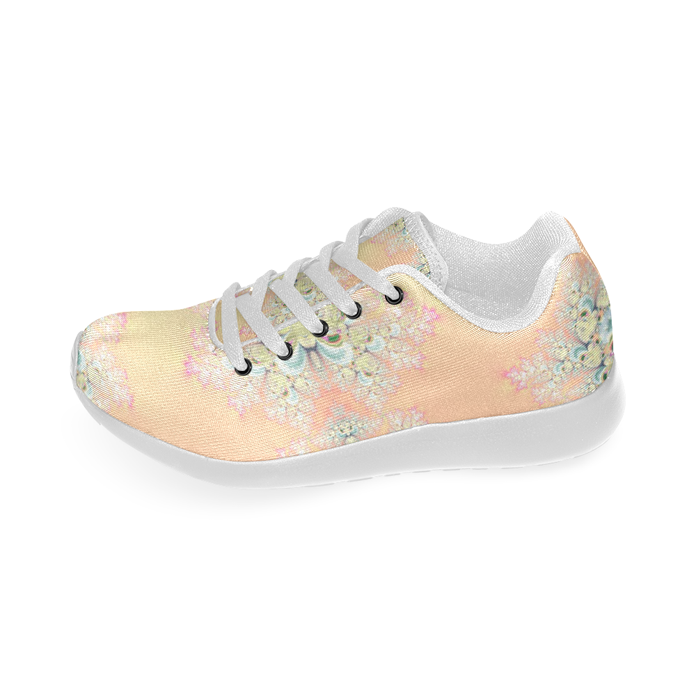 Peach Spring Frost on Flowers Fractal Abstract 2 Women’s Running Shoes (Model 020)