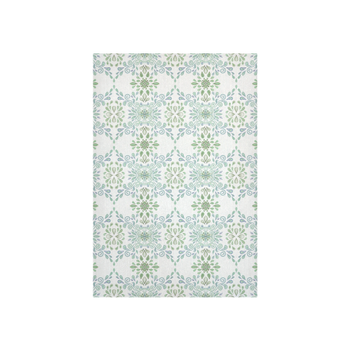 Blue and Green pattern Cotton Linen Wall Tapestry 40"x 60"