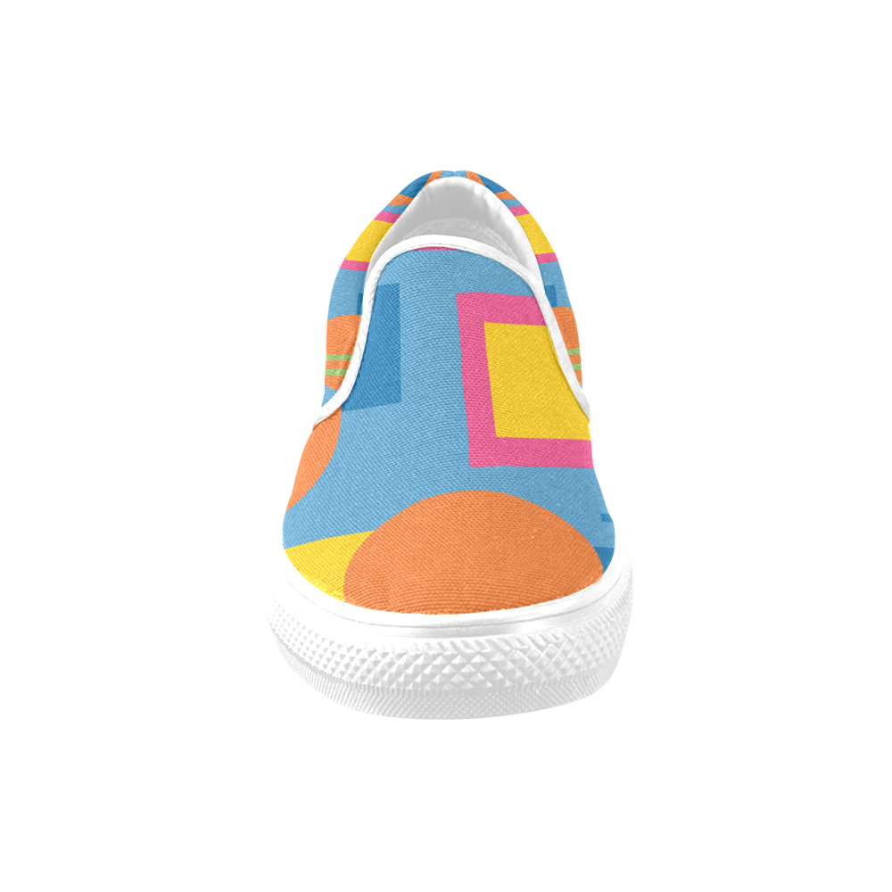 Geometry Women's Unusual Slip-on Canvas Shoes (Model 019)