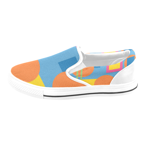 Geometry Women's Unusual Slip-on Canvas Shoes (Model 019)