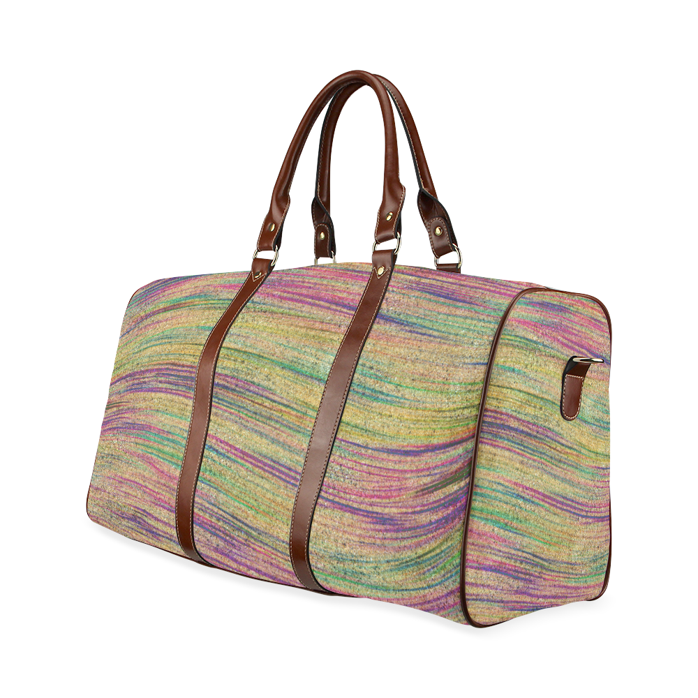 sand undulations travel bag Waterproof Travel Bag/Large (Model 1639)