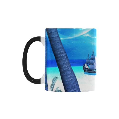 Awesome view over the ocean with ship Custom Morphing Mug