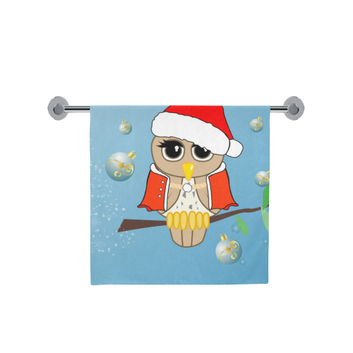 Cute cartoon christmas owls Bath Towel 30"x56"
