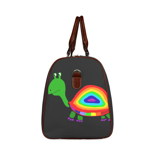 Funny Rainbow Turtle Art Waterproof Travel Bag/Large (Model 1639)