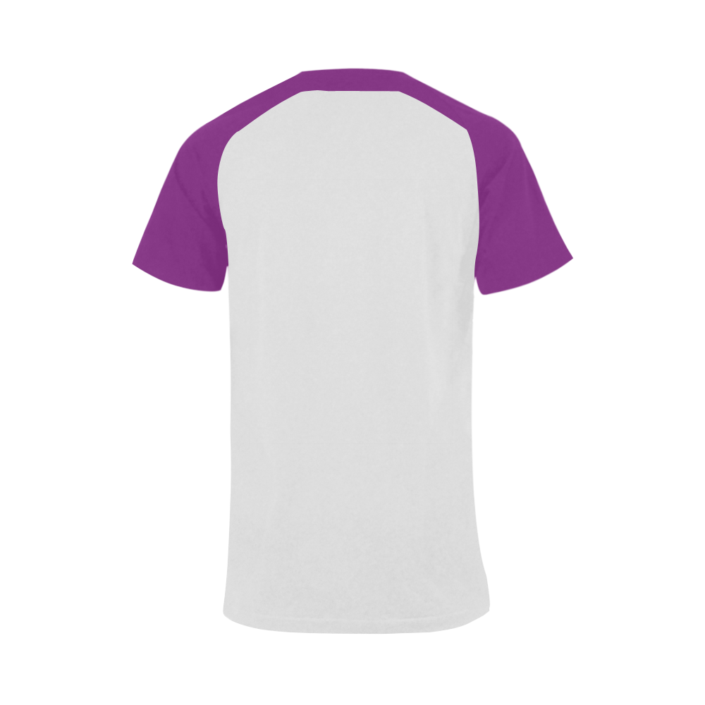 Tally-Purple Men's Raglan T-shirt Big Size (USA Size) (Model T11)
