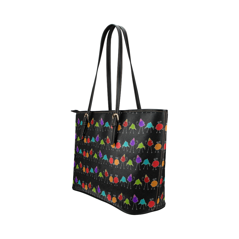 Disco Chicks Leather Tote Bag/Small (Model 1651)