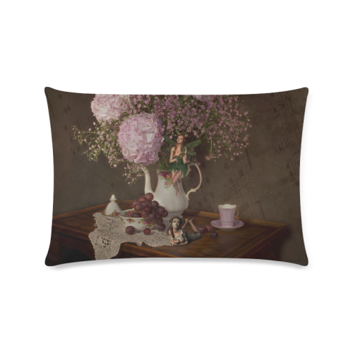 A Fairy Dreaming In Pastel Custom Zippered Pillow Case 16"x24"(Twin Sides)