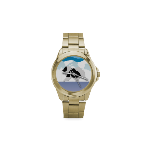Keeshond  Rockin the Rockies 2 Custom Gilt Watch(Model 101)