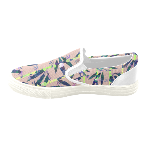Bamboo Leaves Women's Unusual Slip-on Canvas Shoes (Model 019)