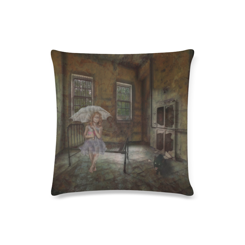 Room 13 - The Girl Custom Zippered Pillow Case 16"x16"(Twin Sides)