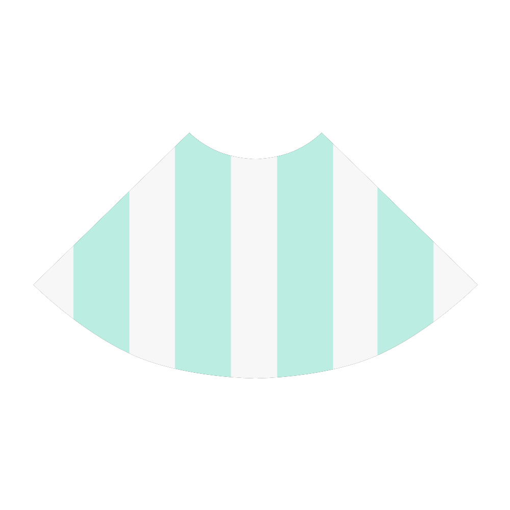 Aqua stripes with White Atalanta Sundress (Model D04)