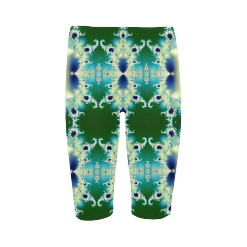 Ice Princess Fractal Abstract Hestia Cropped Leggings (Model L03)