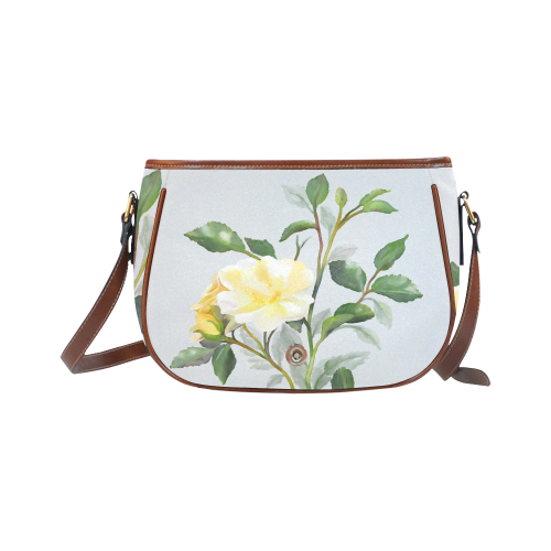 Yellow Rose with signature Saddle Bag/Small (Model 1649) Full Customization