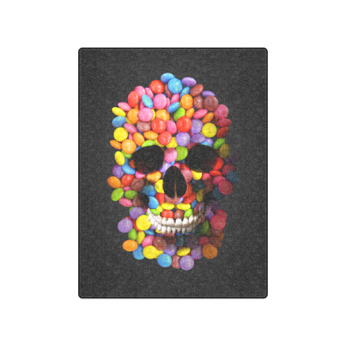 Halloween Candy Sugar Skull Blanket 50"x60"