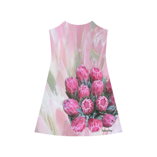 Pink Ice Protea Alcestis Slip Dress (Model D05)