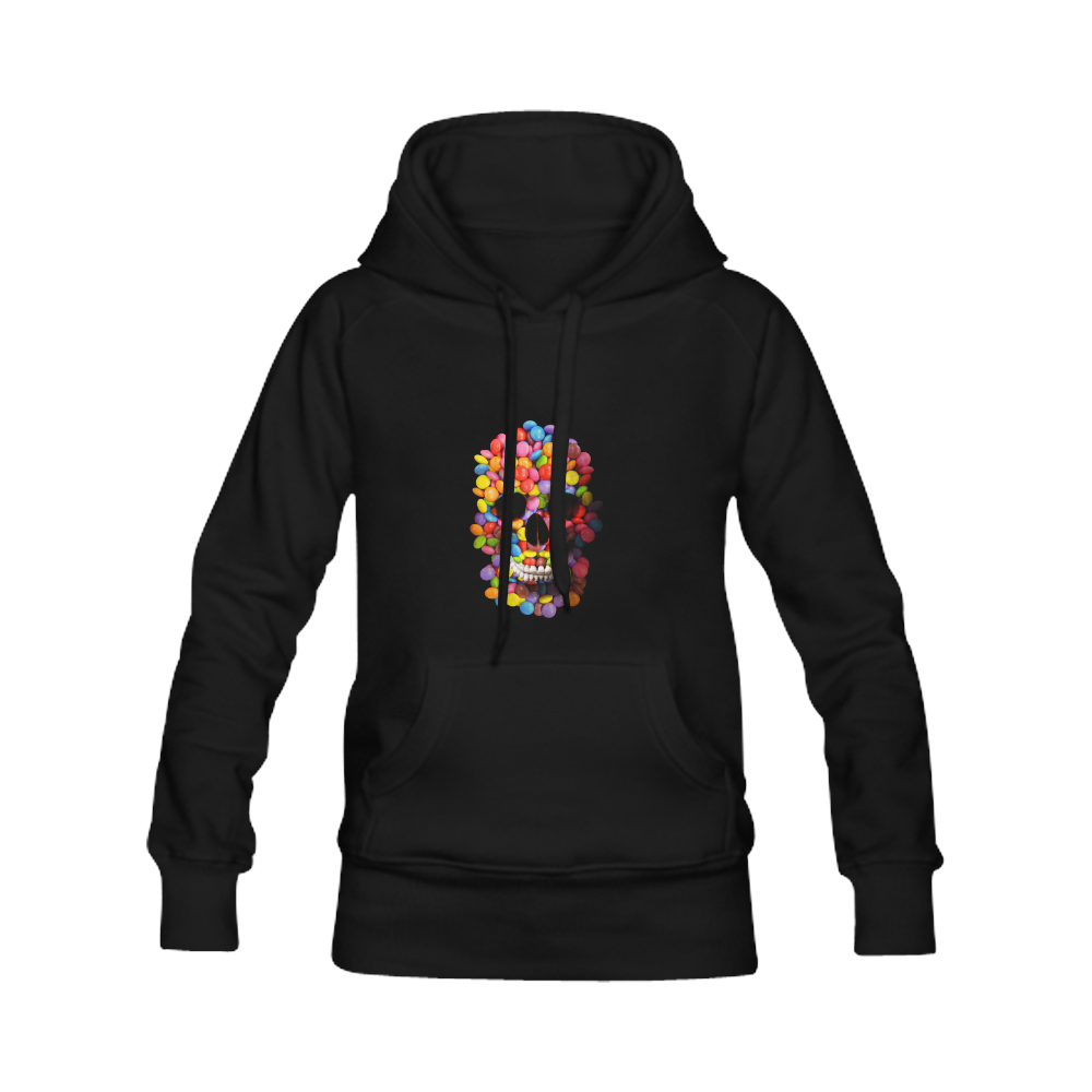 Halloween Candy Sugar Skull Women's Classic Hoodies (Model H07)