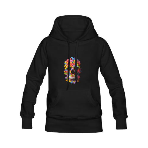 Halloween Candy Sugar Skull Women's Classic Hoodies (Model H07)