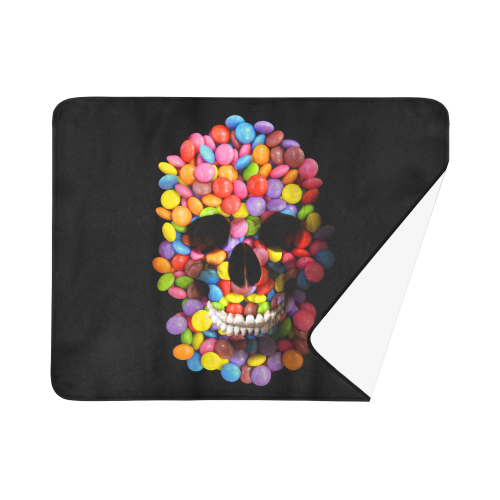 Halloween Candy Sugar Skull Beach Mat 78"x 60"