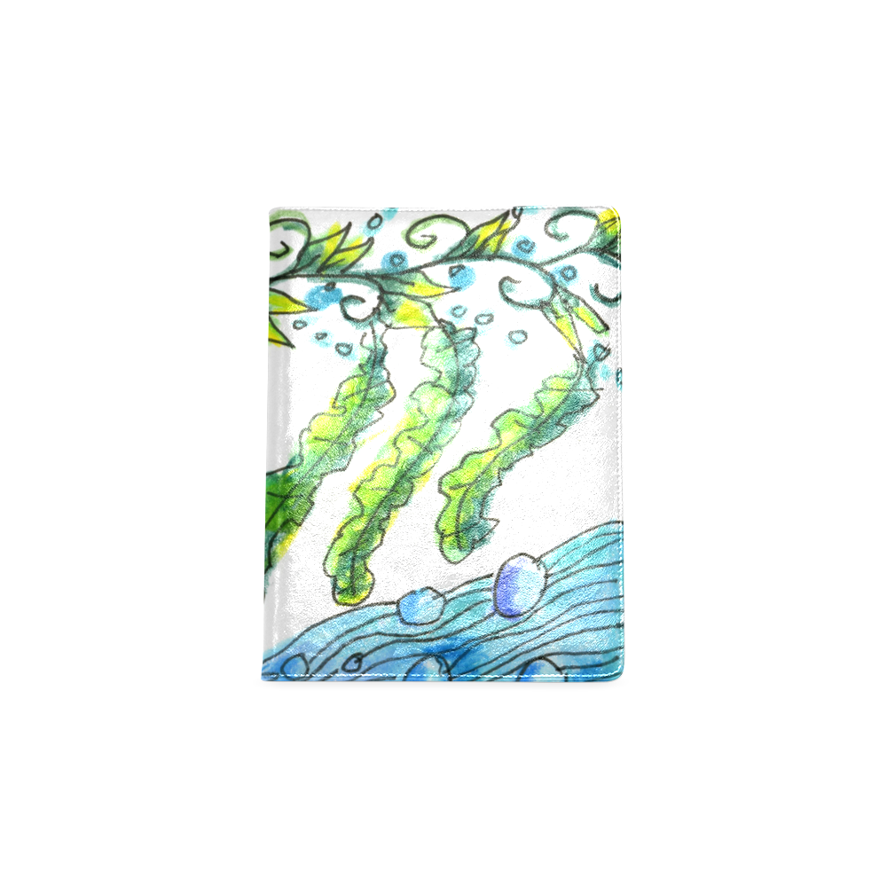 Abstract Blue Green Flowers Vines River Zendoodle Custom NoteBook B5