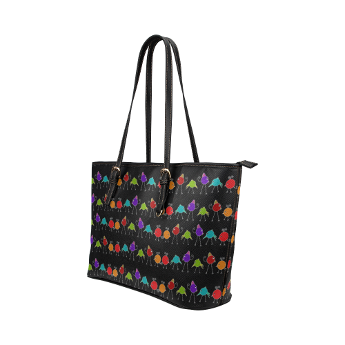 Disco Chicks Leather Tote Bag/Small (Model 1651)