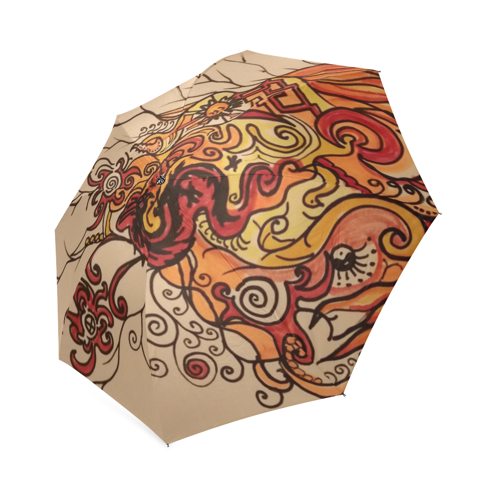 Dragon Fire by rokinronda Foldable Umbrella (Model U01)