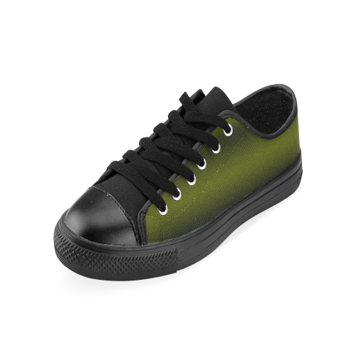Dark Green Soft Gradient Men's Classic Canvas Shoes (Model 018)