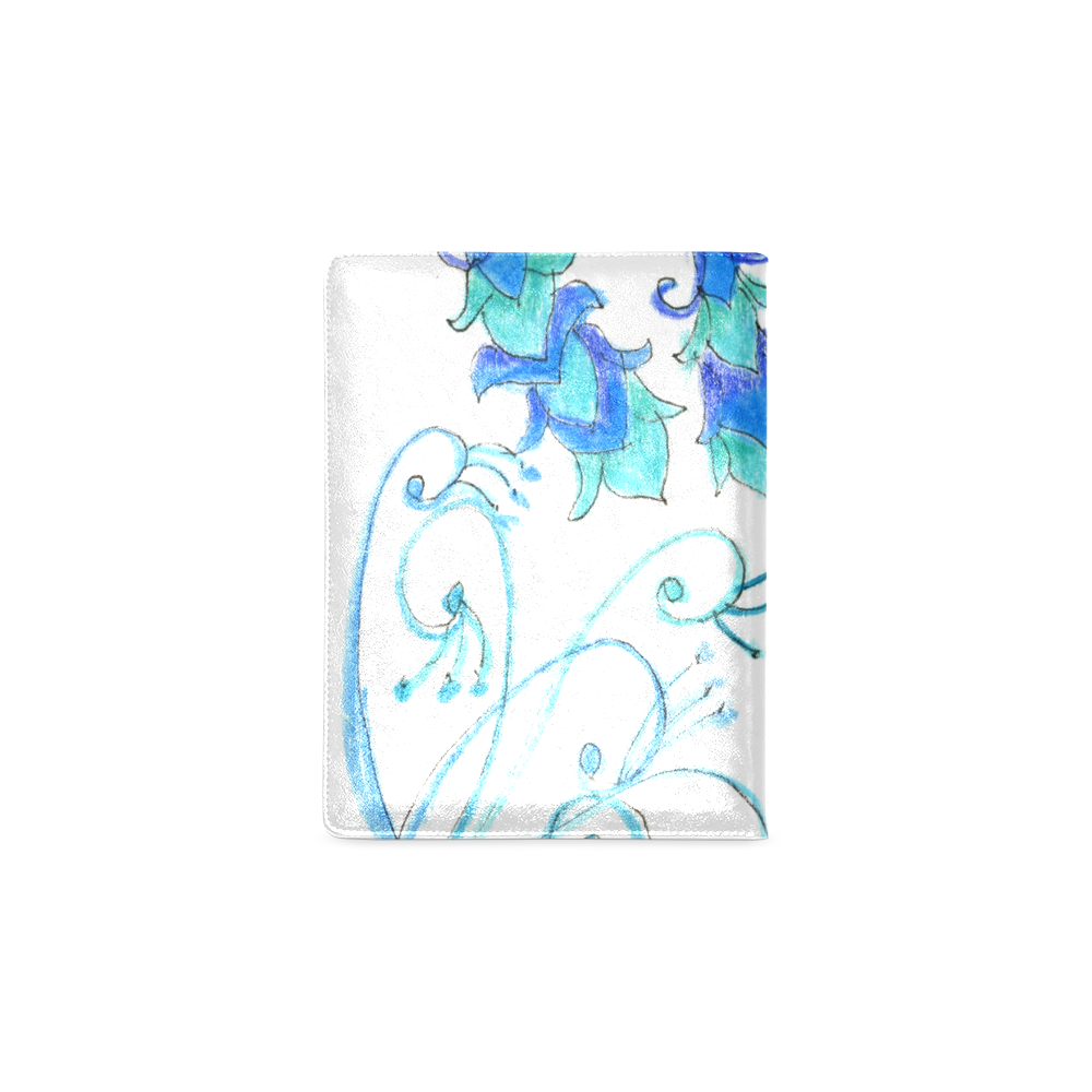 Dancing Aqua Blue Vines, Flowers Zendoodle Garden Custom NoteBook B5
