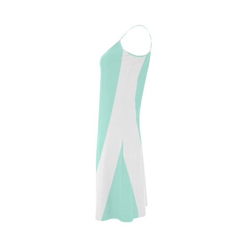 Aqua stripes Alcestis Slip Dress (Model D05)
