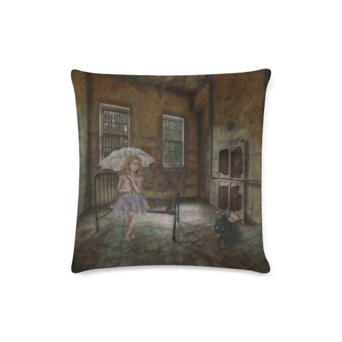 Room 13 - The Girl Custom Zippered Pillow Case 16"x16"(Twin Sides)