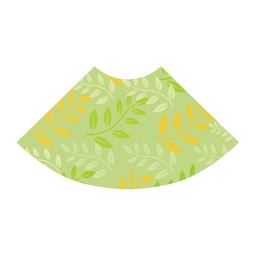 Green sage and orange Leaves Atalanta Sundress (Model D04)