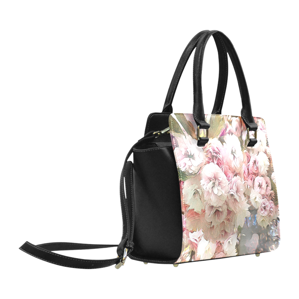 Pink Cherry Blossoms Classic Shoulder Handbag (Model 1653)