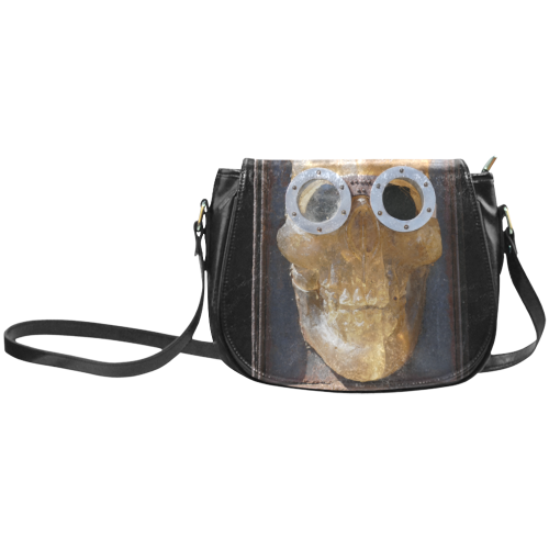Steampunk Skull Classic Saddle Bag/Large (Model 1648)
