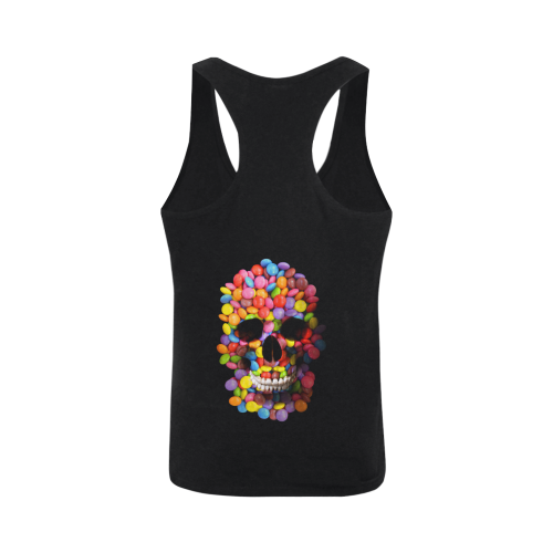 Halloween Candy Sugar Skull Men's I-shaped Tank Top (Model T32)