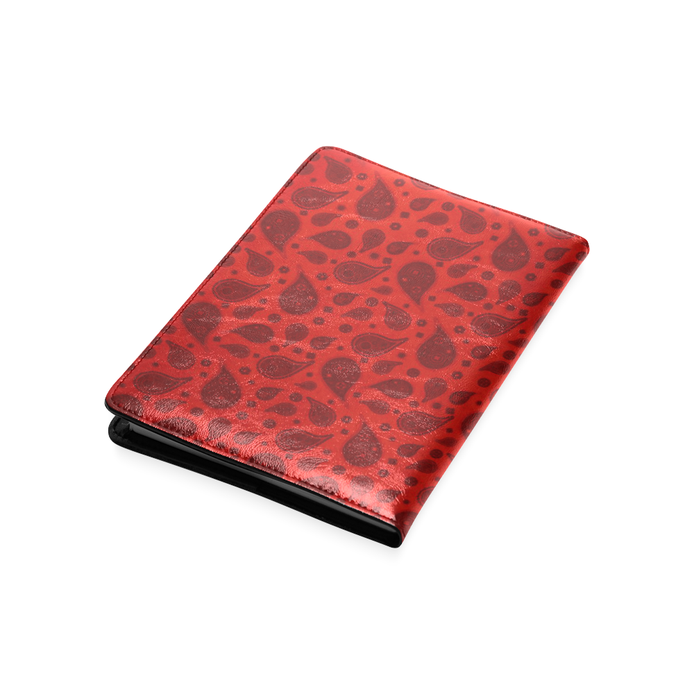 vintage paisley red Custom NoteBook A5