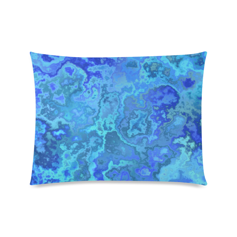 blue reef Custom Zippered Pillow Case 20"x26"(Twin Sides)