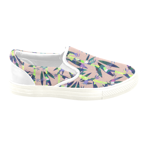 Bamboo Leaves Women's Unusual Slip-on Canvas Shoes (Model 019)