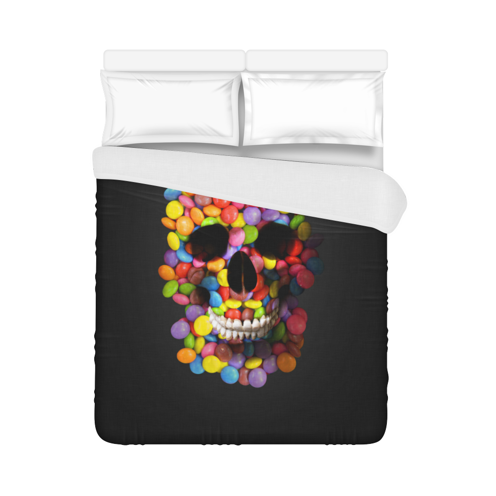 Halloween Candy Sugar Skull Duvet Cover 86"x70" ( All-over-print)