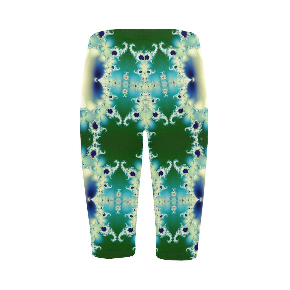 Ice Princess Fractal Abstract Hestia Cropped Leggings (Model L03)