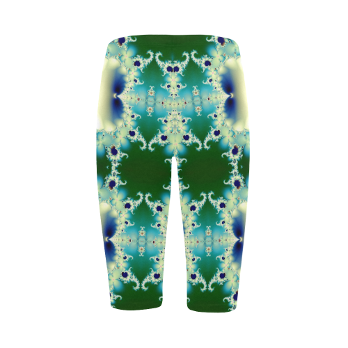 Ice Princess Fractal Abstract Hestia Cropped Leggings (Model L03)