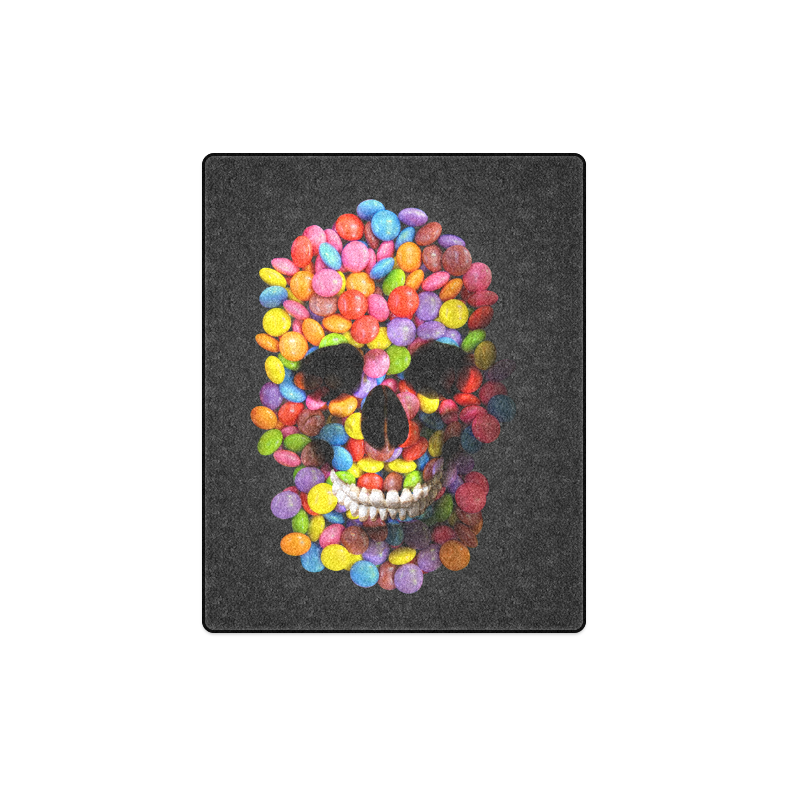 Halloween Candy Sugar Skull Blanket 40"x50"