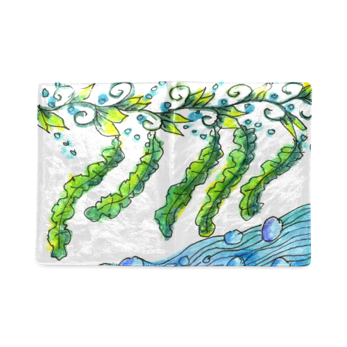 Abstract Blue Green Flowers Vines River Zendoodle Custom NoteBook B5