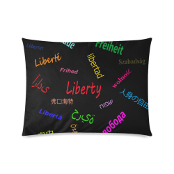 Freedom in several languages Custom Zippered Pillow Case 20"x26"(Twin Sides)