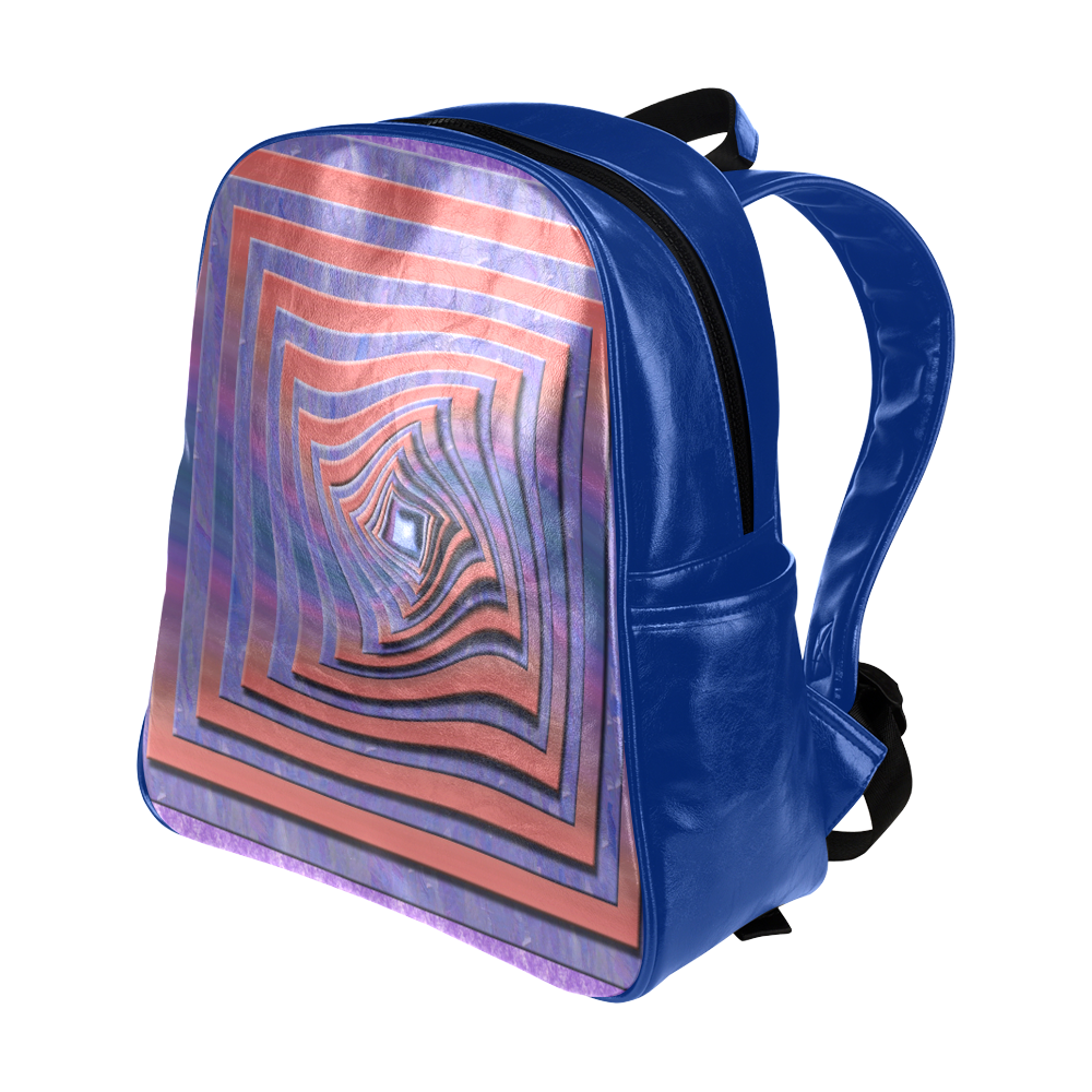 Muster welle Multi-Pockets Backpack (Model 1636)